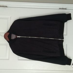Zara Man navy  blue bomber jacket